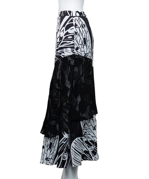 Butterfly Layered Mesh Skirt